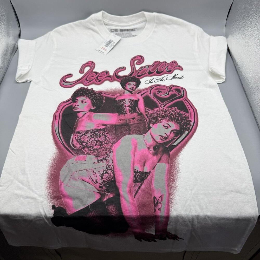 Ice Spice In Ha Mood Rap Promo T-Shirt White SMALL New